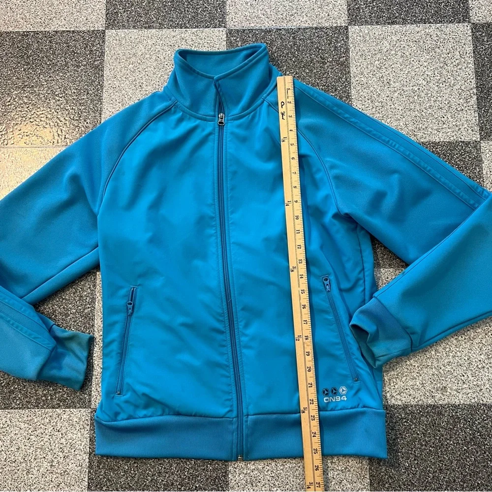 Old Navy Teal Blue Full-Zip Kids Jacket- M